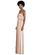 Side View Thumbnail - Cameo Low Tie-Back Maxi Dress with Adjustable Skinny Straps