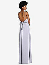 Rear View Thumbnail - Silver Dove Low Tie-Back Maxi Dress with Adjustable Skinny Straps