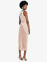 Rear View Thumbnail - Cameo Jewel Neck Sleeveless Midi Dress with Bias Skirt