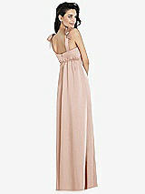 Rear View Thumbnail - Cameo Flat Tie-Shoulder Empire Waist Maxi Dress with Front Slit