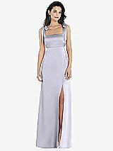 Front View Thumbnail - Silver Dove Flat Tie-Shoulder Empire Waist Maxi Dress with Front Slit