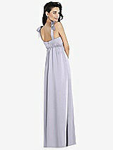 Rear View Thumbnail - Silver Dove Flat Tie-Shoulder Empire Waist Maxi Dress with Front Slit
