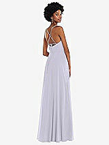 Rear View Thumbnail - Silver Dove Scoop Neck Convertible Tie-Strap Maxi Dress with Front Slit