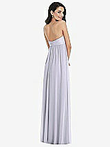 Rear View Thumbnail - Silver Dove Twist Shirred Strapless Empire Waist Gown with Optional Straps
