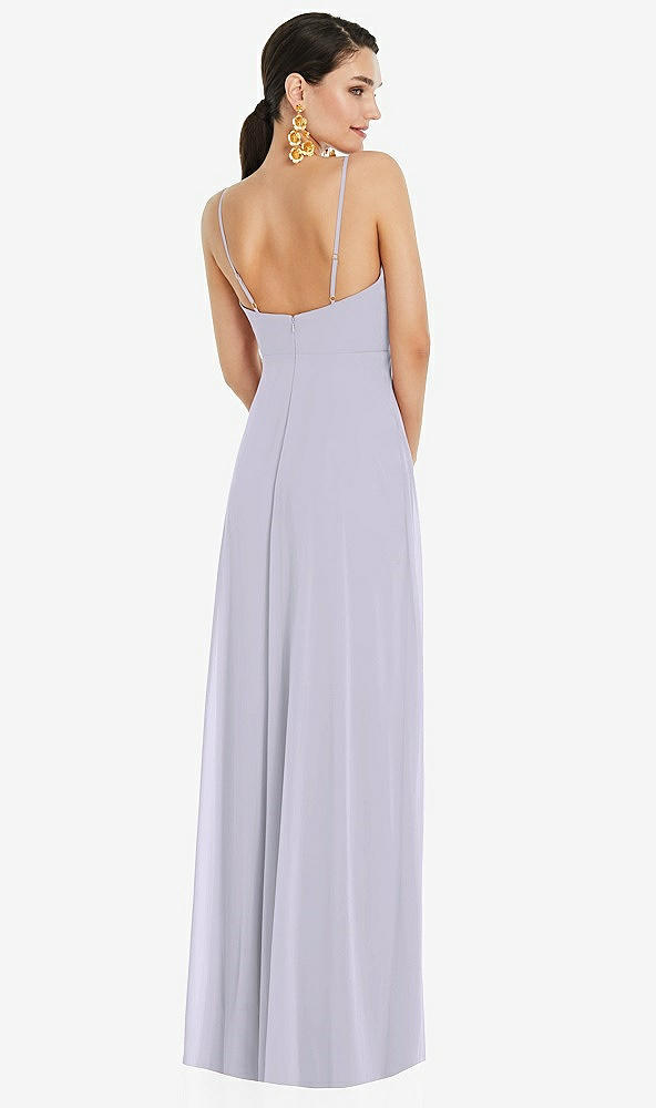 Back View - Silver Dove Adjustable Strap Wrap Bodice Maxi Dress with Front Slit 