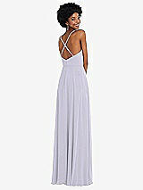 Rear View Thumbnail - Silver Dove Faux Wrap Criss Cross Back Maxi Dress with Adjustable Straps