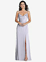 Front View Thumbnail - Silver Dove Cowl-Neck A-Line Maxi Dress with Adjustable Straps