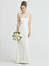 Front View Thumbnail - Ivory Scoop Back Sequin Lace Trumpet Wedding Dress