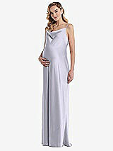 Front View Thumbnail - Silver Dove Cowl-Neck Tie-Strap Maternity Slip Dress