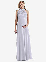 Front View Thumbnail - Silver Dove Scarf Tie High Neck Halter Chiffon Maternity Dress
