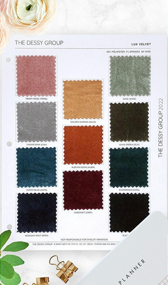 Front View - SS22 Lux Velvet Master Swatch Palette
