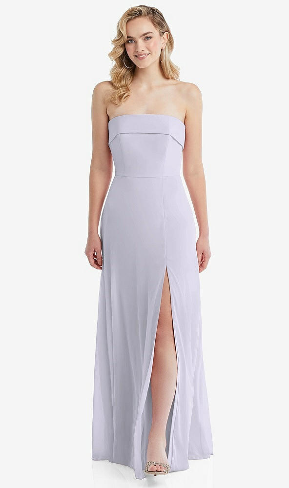 Front View - Silver Dove Cuffed Strapless Maxi Dress with Front Slit