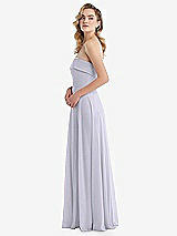 Side View Thumbnail - Silver Dove Cuffed Strapless Maxi Dress with Front Slit