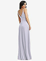 Rear View Thumbnail - Silver Dove Skinny Strap Plunge Neckline Maxi Dress with Bow Detail