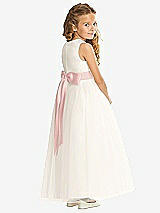 Rear View Thumbnail - Ivory & Rose - PANTONE Rose Quartz Flower Girl Dress FL4002