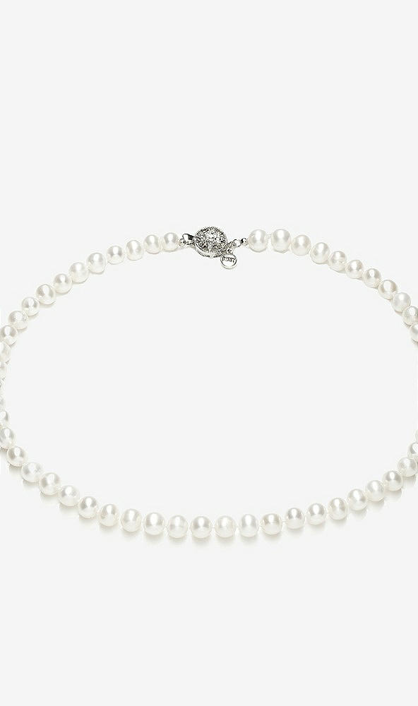 Back View - Natural Freshwater Pearl Necklace - 16 inch