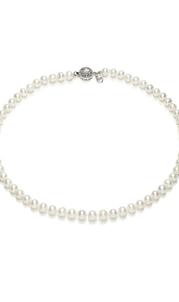 Back View - Natural Freshwater Pearl Necklace - 18 inch