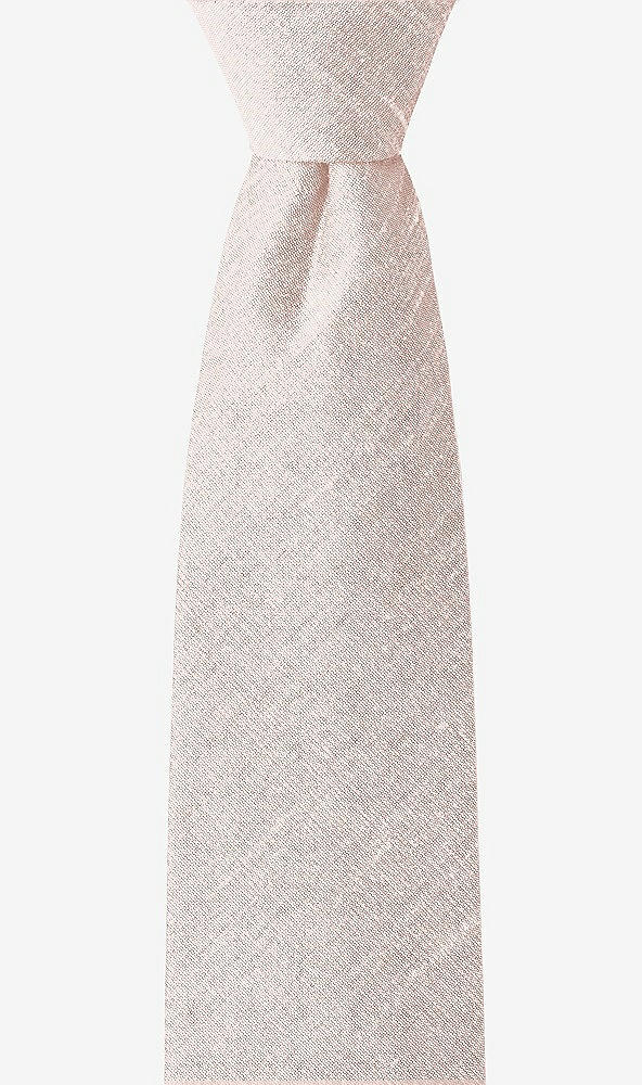 Front View - Pearl Pink Dupioni Boy's 14" Zip Necktie by After Six