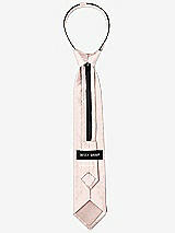 Rear View Thumbnail - Pearl Pink Dupioni Boy's 14" Zip Necktie by After Six