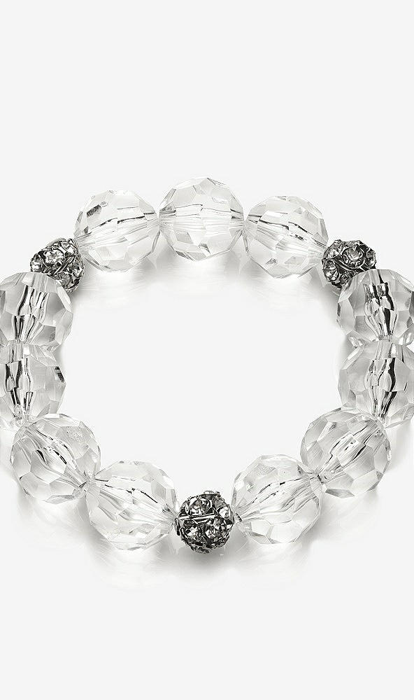 Back View - Clear Faceted Clear Resin Bauble Bracelet