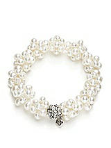 Rear View Thumbnail - Natural Freshwater Pearl Cluster Bracelet