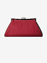 Front View Thumbnail - Barcelona Dupioni Trapezoid Clutch with Jeweled Clasp