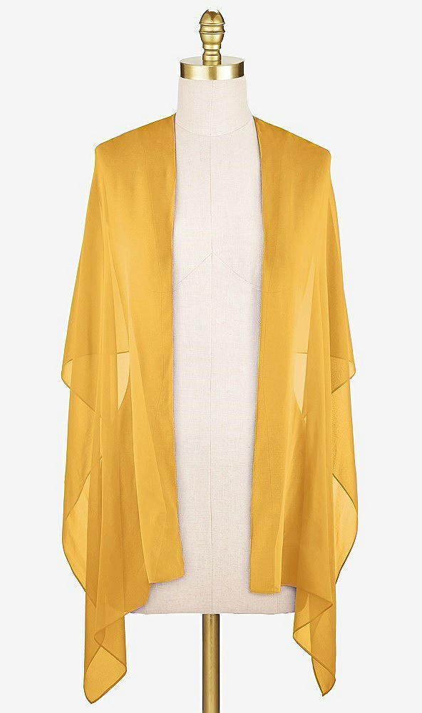 Front View - NYC Yellow Lux Chiffon Stole