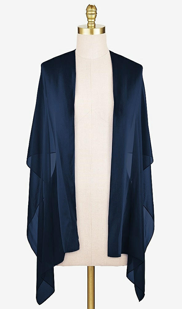 Front View - Midnight Navy Lux Chiffon Stole