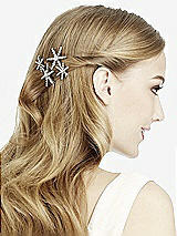 Front View Thumbnail - Clear Rhinestone Star Hair Pins