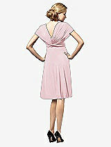 Rear View Thumbnail - Chalk Pink Twist Wrap Convertible Mini Dress
