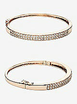 Front View Thumbnail - Rose Gold 18K Rose Gold Plated Pave Cuff Bracelet