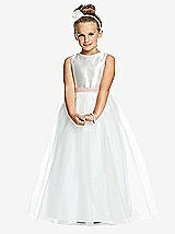 Front View Thumbnail - Ivory & Blush Flower Girl Style FL4040