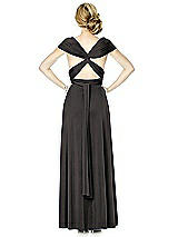 Rear View Thumbnail - Graphite Twist Wrap Convertible Maxi Dress