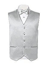Rear View Thumbnail - Frost Matte Satin Tuxedo Vests by After Six