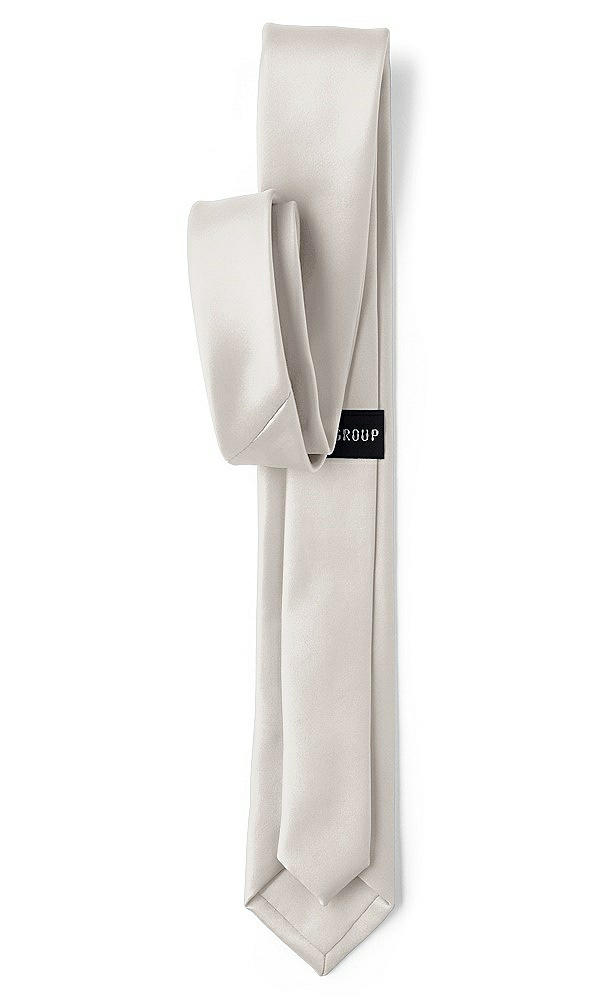 Back View - Oyster Matte Satin Narrow Ties by After Six