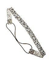 Rear View Thumbnail - Ivory Pearl and Sequin Geo Bridal Headband