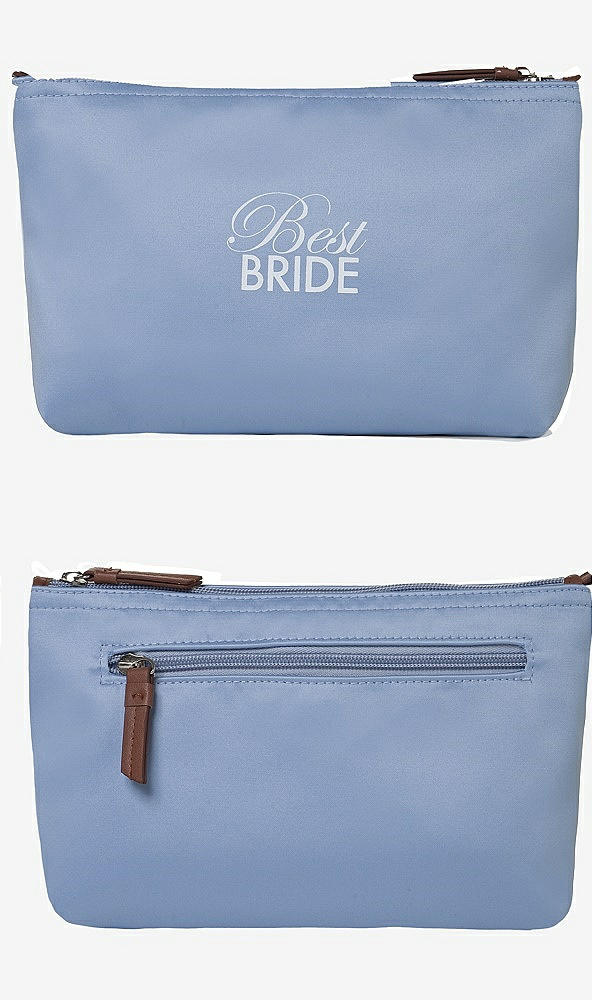 Back View - Something Blue Best Bride Cosmetic Bag