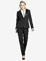 Front View Thumbnail - Black Women's Tuxedo Jacket - Marlowe by After Six