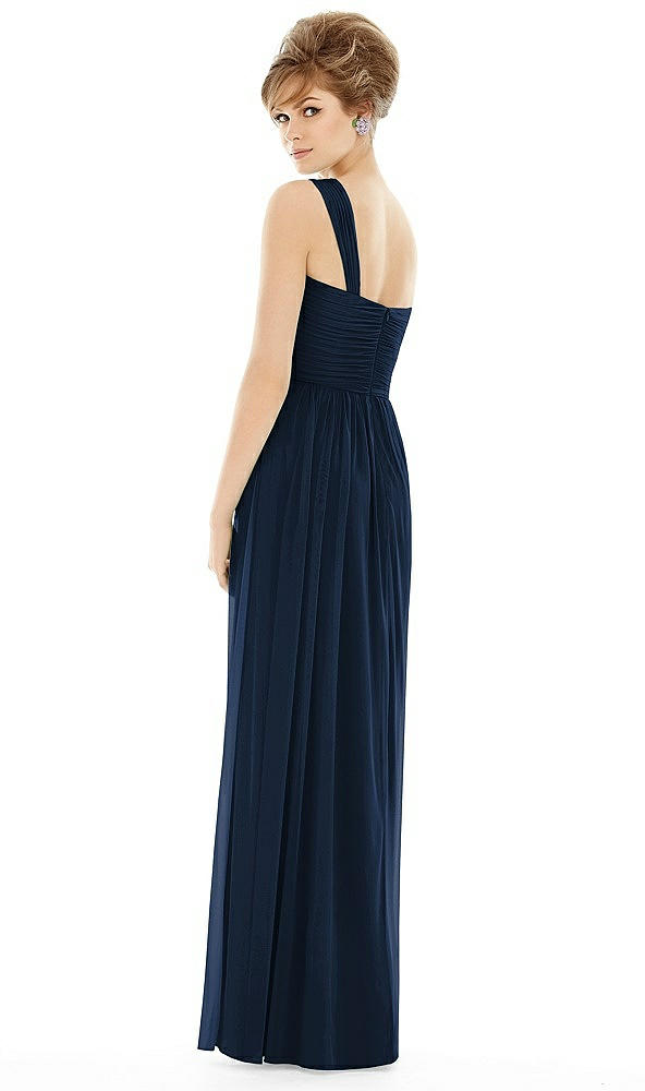 Back View - Midnight Navy Alfred Sung Bridesmaid Dress D691
