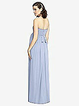 Rear View Thumbnail - Sky Blue Draped Bodice Strapless Maternity Dress