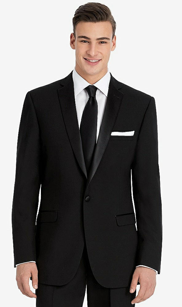 Front View - Black Slim Notch Collar Tuxedo Jacket - The Dylan by After Six