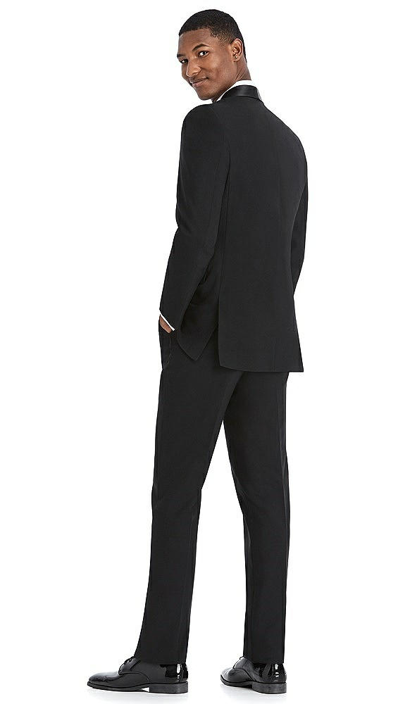 Back View - Black Slim Shawl Collar Tuxedo Jacket - The Ethan by After Six