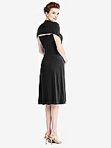 Alt View 2 Thumbnail - Black Loop Convertible Midi Dress
