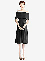 Alt View 3 Thumbnail - Black Loop Convertible Midi Dress