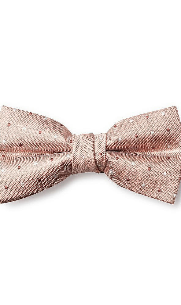 Front View - Toasted Sugar/sienna/ivory Modern Polka Dot Pre-Tied Bow-Tie
