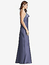 Side View Thumbnail - French Blue Cowl-Neck Convertible Maxi Slip Dress - Reese