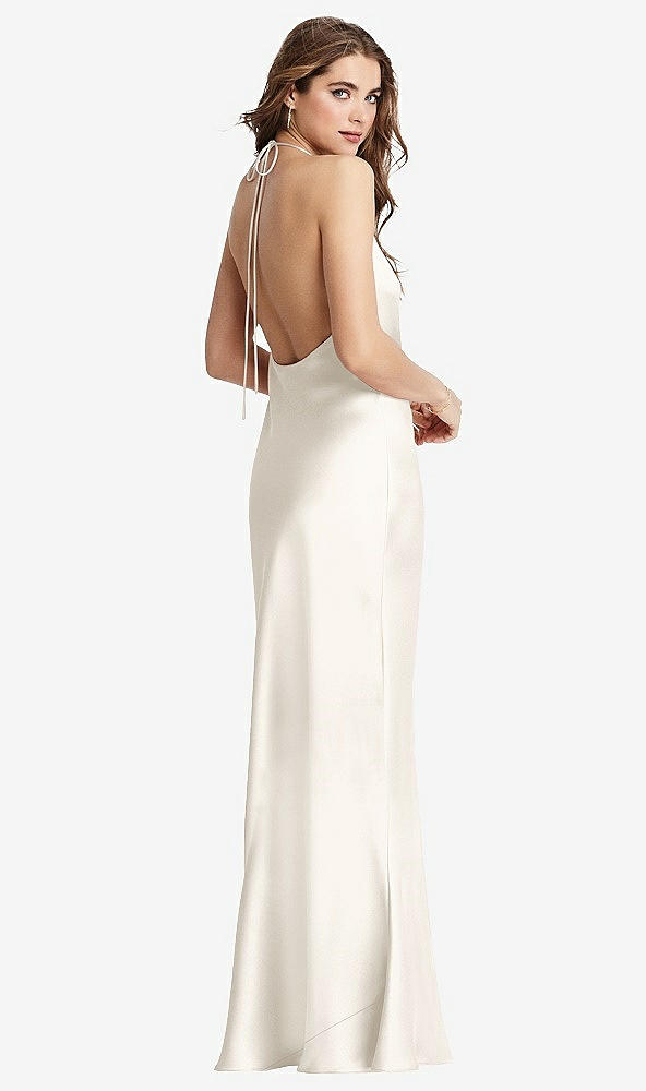 Back View - Ivory Cowl-Neck Convertible Maxi Slip Dress - Reese