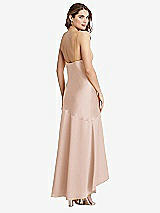 Rear View Thumbnail - Cameo Asymmetrical Drop Waist High-Low Slip Dress - Devon