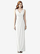 Front View Thumbnail - White Sleeveless Draped Faux Wrap Maxi Dress - Dahlia