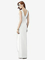 Rear View Thumbnail - White Sleeveless Draped Faux Wrap Maxi Dress - Dahlia